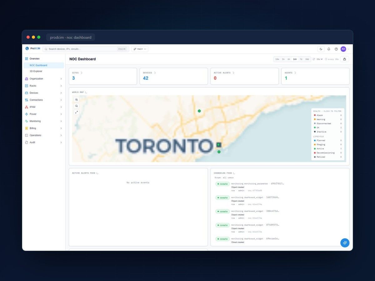 ProDCIM AI Management console