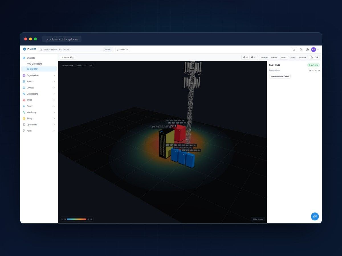 ProDCIM 2D / 3D facility model